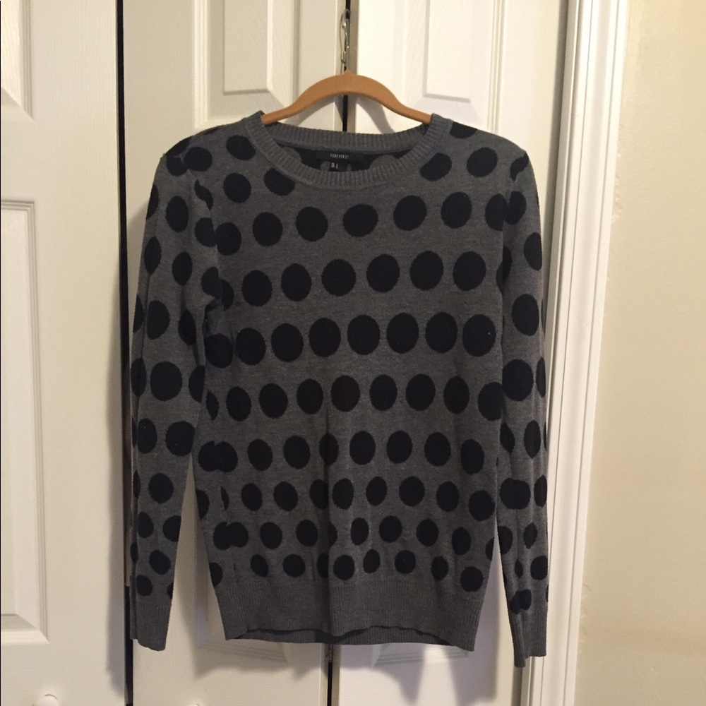 Polka dot forever 21 sweater